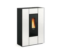 Extraflame Stufa a pellet canalizzata slim MARILENA PLUS CRYSTAL 5.0 1287304 finitura bianco