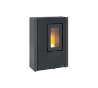 Extraflame Stufa a pellet ermetica ventilata slim LUISELLA 5.0 MAXI 1294901 finitura grigio grafite