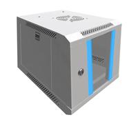 Extralink 6U 10 pollici, armadio grigio, montaggio a parete o in piedi, montaggio 19 pollici, telaio fai da te, pannello laterale rimovibile