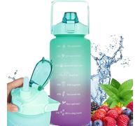 Extralink | Bottiglia motivazionale | bottiglia d'acqua, 2000 ml, verde e viola, BUT-190