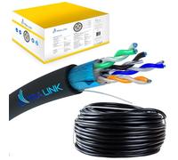 EXTRALINK Cavo di rete per esterno CAT5E Cavo FTP (F/UTP) Cavo Ethernet Schermato 305M, Cavo rete in gel esterno Coppia Intrecciata, Cavo Rj45 Rame, Isolamento HDPE, Copertura esterna PE