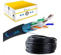 EXTRALINK Cavo Ethernet Esterno 25m CAT6 LAN F/UTP Schermato - 100% Rame Puro, Compatibile PoE, Guaina PE Resistente ai Raggi UV, Impermeabile e Durevole per Esterni