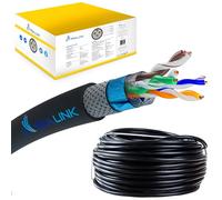 EXTRALINK Cavo Ethernet Esterno 305m CAT5e LAN SF/UTP Schermato - 100% Rame Puro, Compatibile PoE, Guaina PE Resistente ai Raggi UV, Impermeabile e Durevole per Esterni