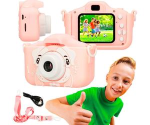 Extralink Kids Camera H28 Single Rosa | Fotocamera digitale | 1080P 30fps, display da 2,0