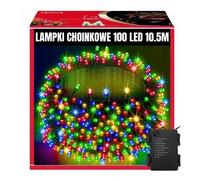 EXTRALINK LAMPKI CHOINKOWE ŚWIĄTECZNE 100LED OZDOBNE MULTIKOLOR NA BATERIE 10,5M