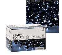 EXTRALINK LAMPKI LED 500L ZIMNY BIAŁY, DŁ. 3 + 25 M WEWN/ZEWN *9577