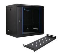 Extralink Lite 9U 530x400 Nero | Armadio rack | montato a parete, ripiano incluso