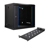 Extralink Lite 9U 530x400 Nero | Armadio rack | montato a parete, ripiano incluso