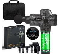 Extralink Massage Gun Pro, pistola massaggio muscolare, 6 testine, 30 Velocità, Touchscreen, massaggiatore muscolare, 3800giri/min, Potente ed Ergonomica, massaggiatore elettrico, pistola massaggi