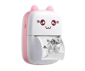 EXTRALINK Mini stampante termica, rosa, Bluetooth, USB-C, 1200mAh, 200dpi, mini stampante portatile, compatibile con Android e iOS, inkless printer, mini stampante fotografica senza fili