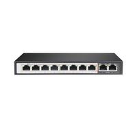 Extralink PERSES | Switch PoE | 8x Gigabit PoE/PoE+, 2x RJ45 Uplink Gigabit, 96W