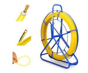 Extralink Pilot 6mm 75m | Sonda passacavi | fibra ottica FRP, d. 6mm, l. 75m, giallo