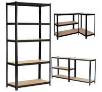 EXTRALINK REGAŁ MAGAZYNOWY METALOWY 180x90x40 CZARNY