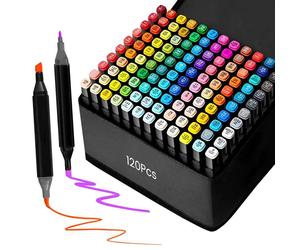 Extralink | Set di pennarelli per alcol | 120 colori, doppie punte