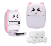 Extralink Set | EPP-001 Stampante termica rosa + Carta termica normale 5 rotoli |
