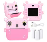 Extralink Set | Stampante termica EPP-005 Rosa + Carta termica 3 rotoli |
