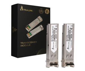 Extralink SFP 1.25G 2-pack | Modulo SFP | 1,25Gbps, LC/UPC, 850nm, 550m, multi mode, DOM