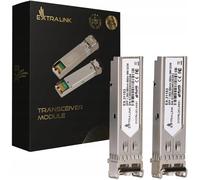 Extralink SFP 1.25G 2-pack | Modulo SFP | 1,25Gbps, LC/UPC, 850nm, 550m, multimodale, DOM