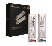 Extralink SFP+ 10G | Modulo SFP+ WDM | 10Gbps 1270/1330nm, modalita singola, 2km, coppia
