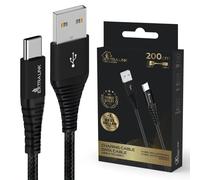 Extralink Smart Life Braided 15W USB Type-A to Type-C 2m Nero | Cavo USB | 5V 3A