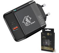 Extralink Smart Life Fast Charger 65W GaN | Caricabatterie | USB-C, USB-A NEW