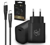 Extralink Smart Life | Set di cavi USB Type-C a Type-C 200 cm Nero + caricabatterie PD3.0 da 18 W | Nero