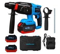 Extralink Tassellatore a Batteria 20V Brushless 26mm Calcestruzzo Valigetta | Motore brushless, foratura del calcestruzzo fino a 26 mm, impugnatura laterale regolabile e due batterie da 4,0 Ah