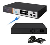 Extralink VICTOR | PoE Switch | 8x Gigabit PoE/PoE+, 2x SFP, 1x Console Port, 150W, Managed