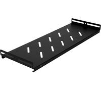 Extralnik Ripiano da 10 pollici 1U, profondità 140 mm - Ripiano Rack stabile per Armadio di Rete, perforato, capacità di carico 10 kg, compatibile con Armadi Server 10", set di montaggio incluso, nero