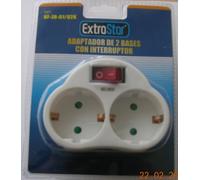 ExtraStar, Adattatore a 2 basi con interruttore max 3680W 16A-250V