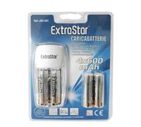 Extrastar Carica Batteria AA- AAA- 9V con 4 batteria 600 mAh