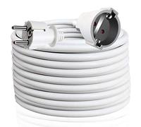 EXTRASTAR Cavo prolunga di corrente 10 m, con presa di protezione, potenza massima 3680 W, 3 G*1,5 mm², 230 V, 16 A, per ufficio, casa, bianco