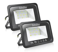 EXTRASTAR Faretti a LED per esterni Potenti luci a LED per esterni IP65, giardino, patio, parco, garage,2 Pezzi (3000K, 10W)
