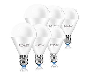 EXTRASTAR Lampadina LED E14,8W Equivalenti a 64W,6500K,luce bianca fredda,Confezione da 6