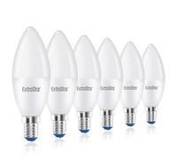 EXTRASTAR Lampadine LED Candela E14,8W Equivalenti a 64W 6500K luce bianca