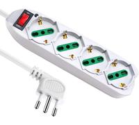 Extrastar Multi presa, con Prese Italiane 10/16° Bipasso e Schuko 250V/2500W