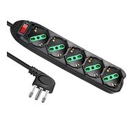 MULTIPRESA ELETTRICA EXTRASTAR 5 POSTI PRESE SCHUKO BIPASSO 10A CAVO 1.5 METRI