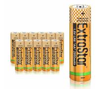 EXTRASTAR Pila Batteria LR6 AA Stilo 1,5V 2950mAh, Alcalina Confezione da 12 Pezzi, Compatibile con Duracell MN1500