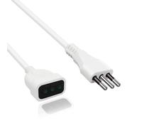 EXTRASTAR Prolunga 250 V, Spina e Presa 10a,Bianco,3M.