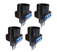 EXTRASTAR Set 4 Adattatori 3 Posti 1 Schuko 2 Bivalenti 10/16A Nero Confezione