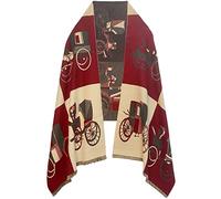 EXTREE Sciarpe da donna Pashmina Scialle Wraps per Abiti da Sera Inverno Grande Poncho Cape…, Vino rosso, Medium