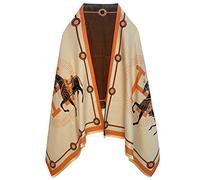 EXTREE Sciarpe per le donne Pashmina scialle setoso avvolgere per vestirsi da sera sciarpa cavallo coperta aperto frontale poncho mantello, Beige, Medium