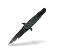 Extrema Ratio - BD2 Lucky (Black) Coltello Chiudibile, Acciaio Böhler N690 (58HRC), Finitura Brunita, Manico in Alluminio, Doppia Guardia