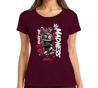 Extreme Action Don't Make The Wrong Japan Y2K - Maglietta da donna, bordeaux, S