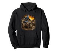 Extreme ATV Quad Fango Racing al Tramonto Felpa con Cappuccio