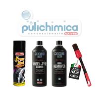 Extreme Black Iron Remover + Wheel & Tyre Cleaner + Pennello 30mm Decontaminante