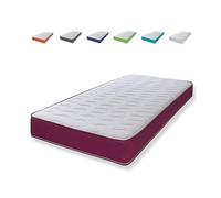 eXtreme comfort ltd Cooltouch - Materasso a molle ibrido in memory foam con bordo viola, 18 cm di profondità, 135 x 190 cm, colore: viola