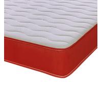 eXtreme comfort ltd Materasso ibrido Cooltouch Colours, singolo piccolo (75 cm x 190 cm), memory foam e molle elicoidali, sensazione di peluche, superficie Cooltouch Plus, profondità 18 cm, rosso