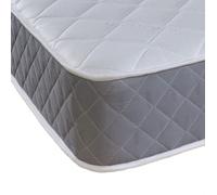 eXtreme comfort ltd Spring Coil Diamond Grey Essentials, materasso singolo (90 cm x 190 cm), senza schiuma, sensazione di peluche, superficie Cooltouch Plus, profondità 18 cm, grigio, valore massimo