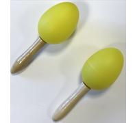 EXTREME DP12 COPPIA MARACAS IN PLASTICA MANICO IN LEGNO COLORE GIALLO
